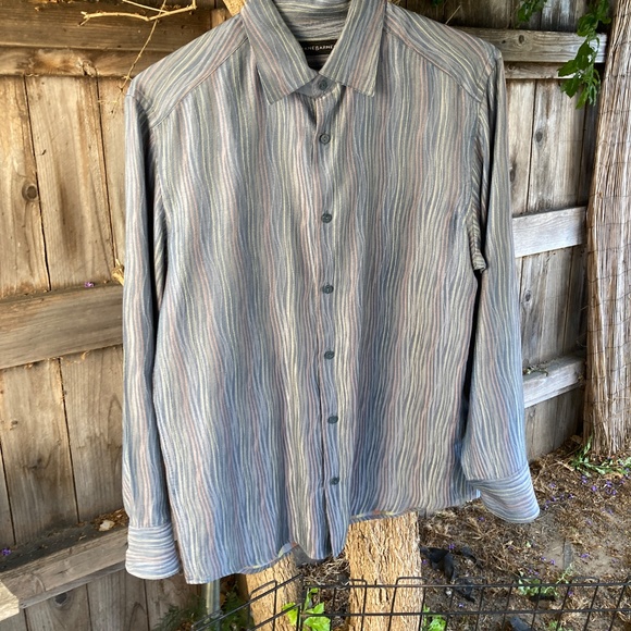 Silk/Cotton Blend Long Sleeve Button Up - Picture 5 of 10